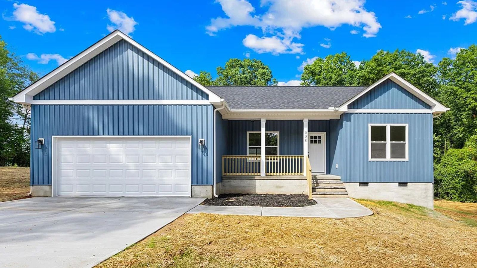 Completed new-build home at 332 Hollingswood Drive, Statesville, North Carolina, on the third lot Tide and Timber Ventures created within the subdivision